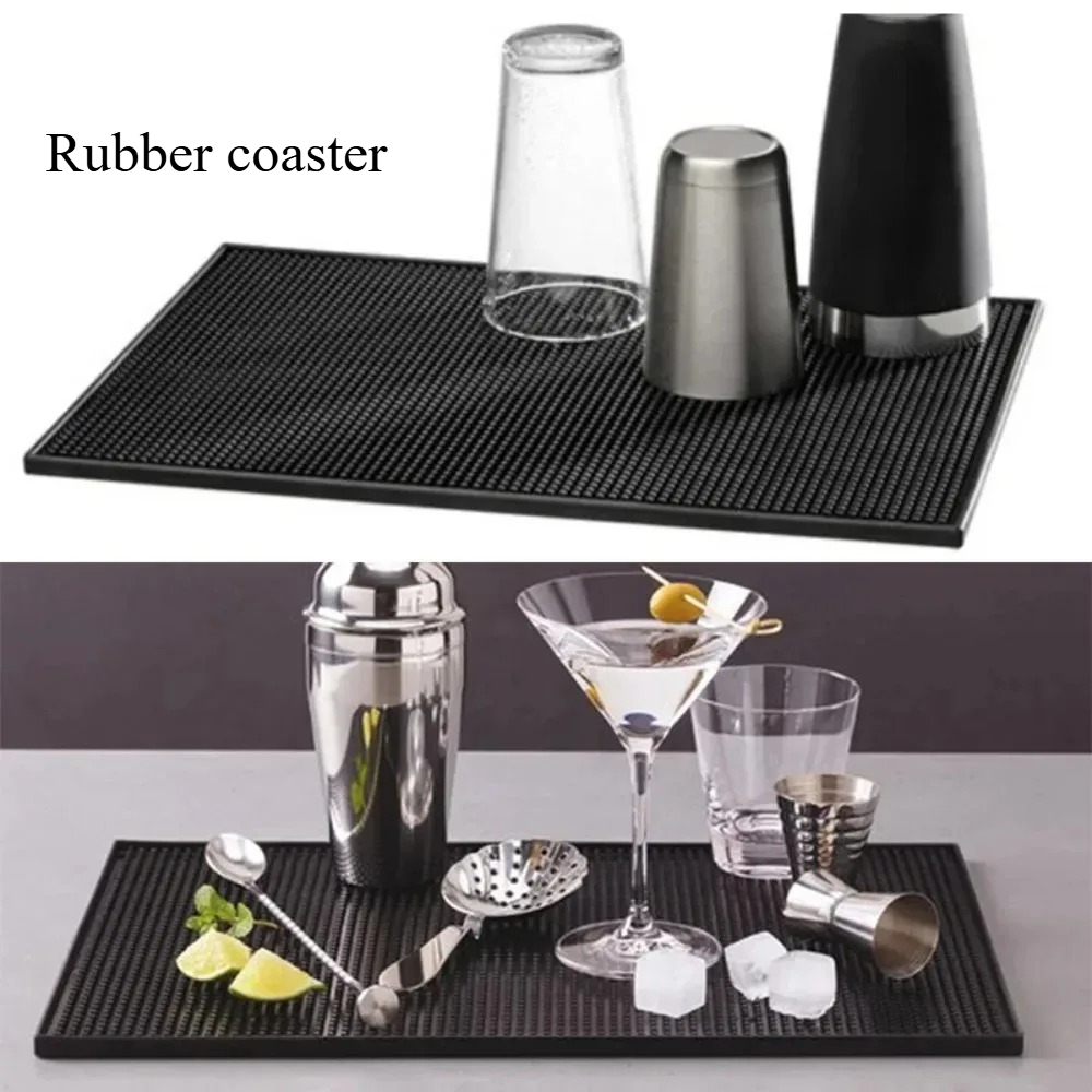 Bar Mat Rubber - แผ่นรองแก้วยาง แผ่นรองกันหกสำหรับเคาน์เตอร์กาแฟ แผ่นรองบาร์ แผ่นรองจาน แก้ว ชาม