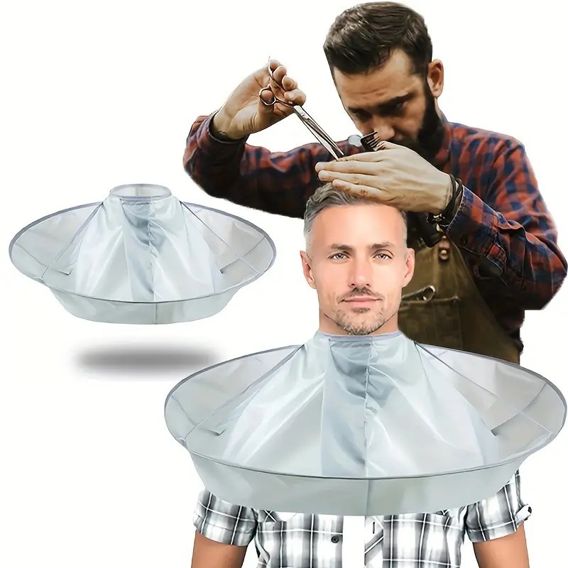 Home Barber - ผ้าคลุมตัดผมแบบพับได้ ลายร่ม 1 ชิ้น กันน้ำ สำหรับทำเองที่บ้าน