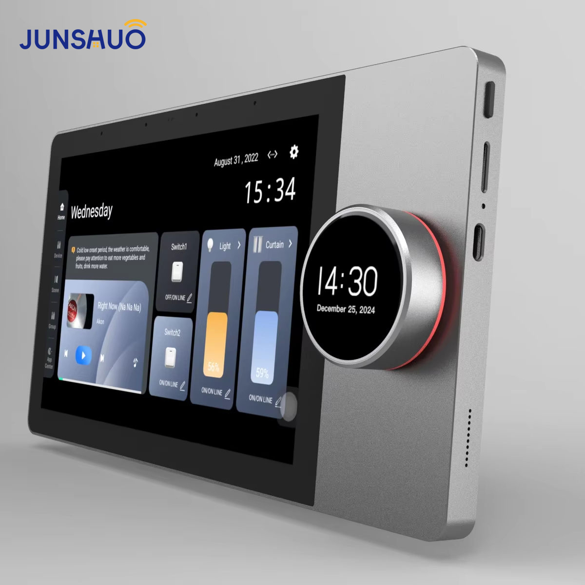 Home Bar Android - ระบบอัตโนมัติภายในบ้าน JUNSHUO 2025 สมาร์ทโฮมเกตเวย์ จอ LCD