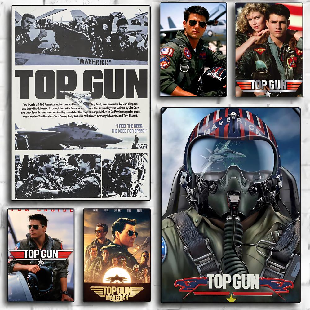 Home Bar Cafe - โปสเตอร์ภาพยนตร์ T-Top Gun-N สไตล์มินิมอล สติ๊กเกอร์ติดผนังสำหรับตกแต่งคาเฟ่ สำนักงาน