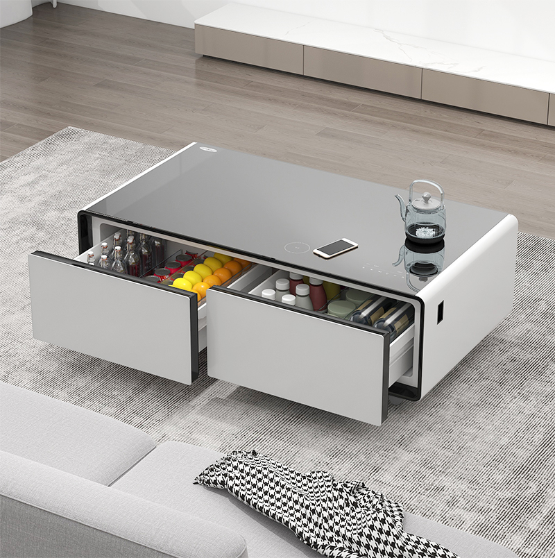 Home Bar And Fridge - โต๊ะกาแฟอัจฉริยะ ตู้เย็นมินิบาร์ สำหรับแช่ไวน์ เบียร์ เครื่องดื่ม เฟอร์นิเจอร์ห้องนั่งเล่น