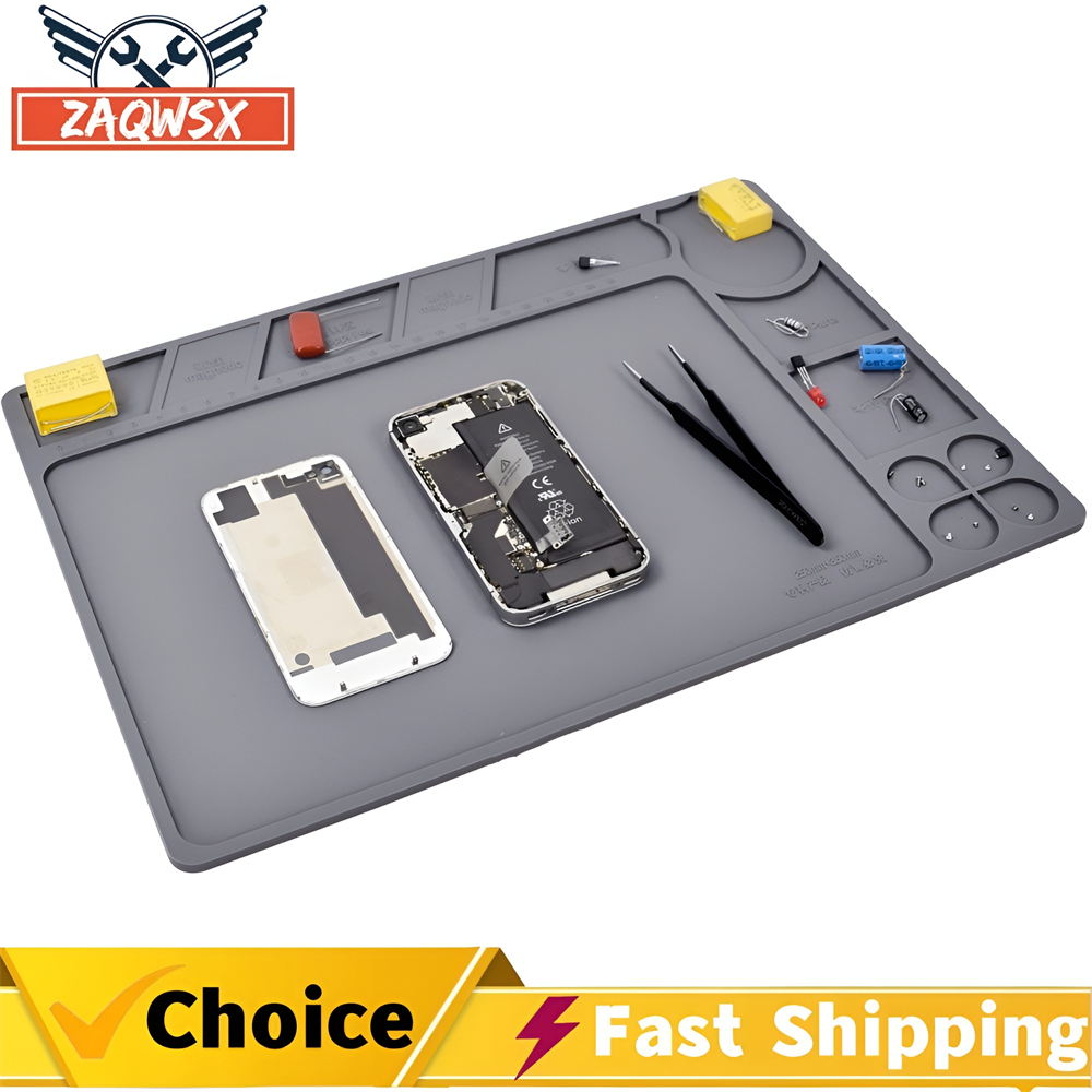 Bar Mat Rubber - ฉนวนกันความร้อนแม่เหล็กซิลิโคน Pad ESD ทํางานสําหรับสถานีบัดกรีแล็ปท็อปแท็บเล็ต PC PCB