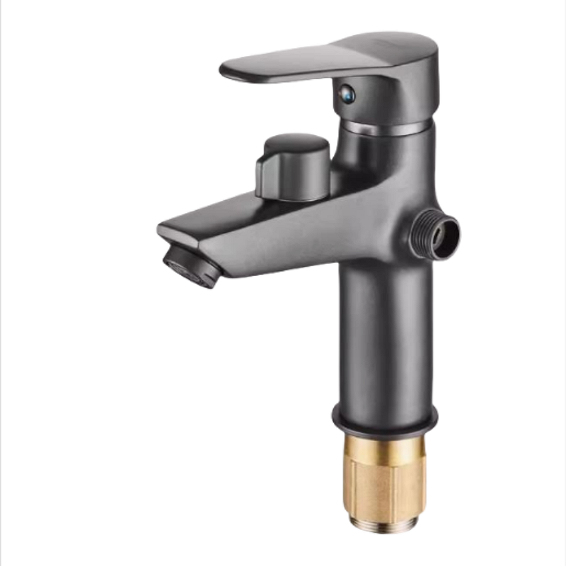 Home Bar Sink - ก๊อกน้ำอ่างล้างหน้าทองเหลืองพร้อมฝักบัวอาบน้ำแบบสเปรย์ ก๊อกผสมน้ำร้อนน้ำเย็นสำหรับอ่างล้างหน้าแบบตั้งโต๊ะ ใช้ได้สองแบบสำหรับล้างหน้าและสระผม
