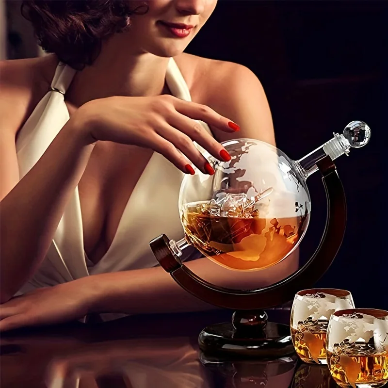 ชุดขวดเหล้าวิสกี้ทรงโลกขนาด 85 - Decanter Globe Set บทวิจารณ์และราคา