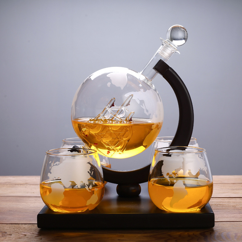 แก้วเหล้ารูปโลกพร้อมแผนที่ ชุด - Decanter Globe Set บทวิจารณ์และราคา