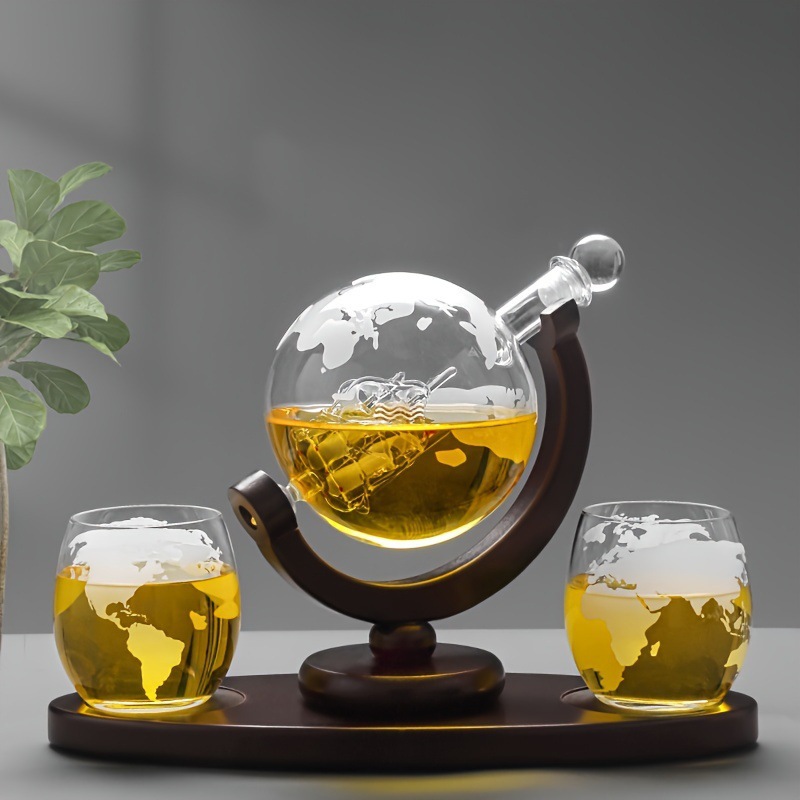 แก้วเหล้ารูปโลกพร้อมแผนที่ ชุด - Decanter Globe Set บทวิจารณ์และราคา