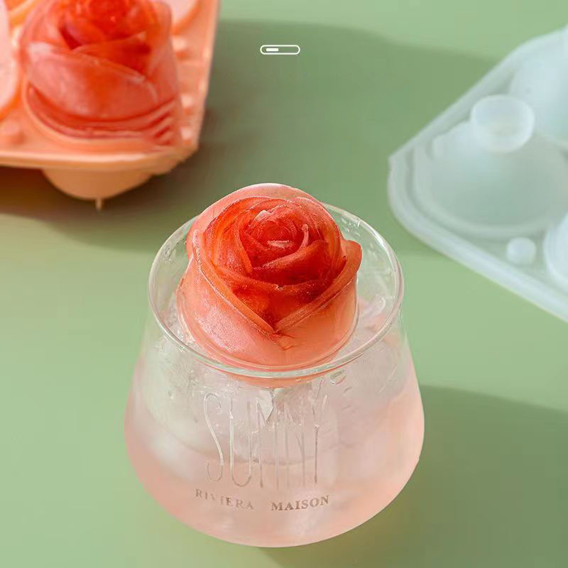 3D Rose Ice แม่พิมพ์ 4 หลุม Ic - Ice Mold Sphere บทวิจารณ์และราคา