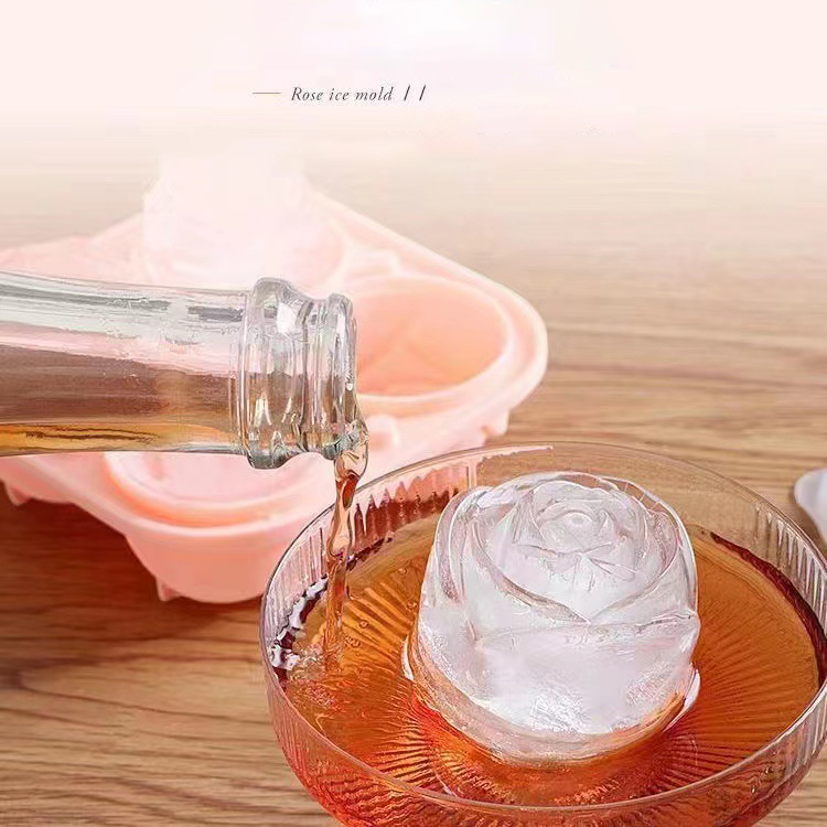 3D Rose Ice แม่พิมพ์ 4 หลุม Ic - Ice Mold Sphere บทวิจารณ์และราคา