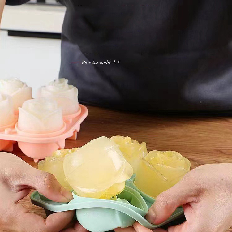 3D Rose Ice แม่พิมพ์ 4 หลุม Ic - Ice Mold Sphere บทวิจารณ์และราคา