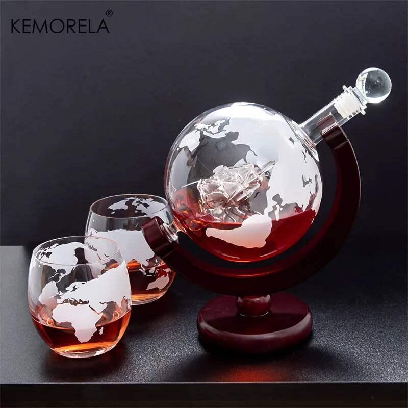 ชุดขวดเหล้าทรงกลม 900 มล. แก้ว - Decanter Globe Set บทวิจารณ์และราคา