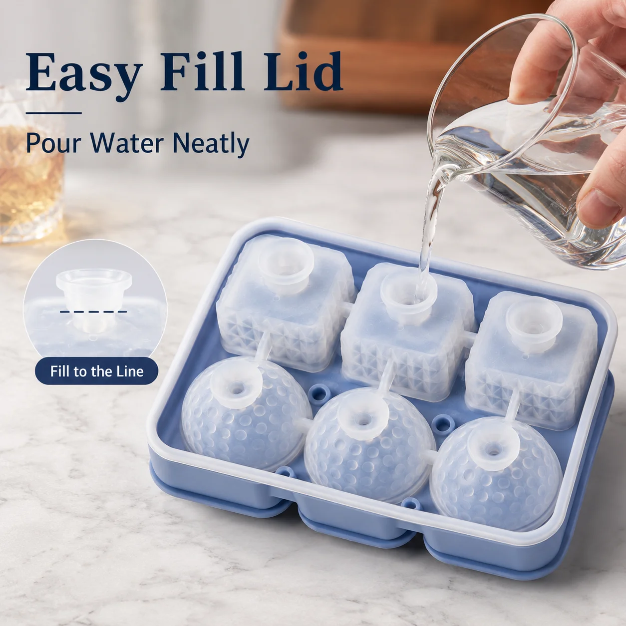 ถาดทำน้ำแข็งซิลิโคนสำหรับวิสกี - Ice Mold Sphere บทวิจารณ์และราคา