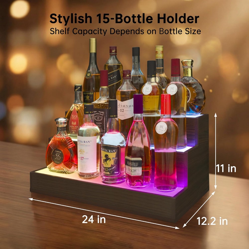 ชั้นวางขวดพร้อมไฟ LED สำหรับบา - Home Bar Shelves บทวิจารณ์และราคา