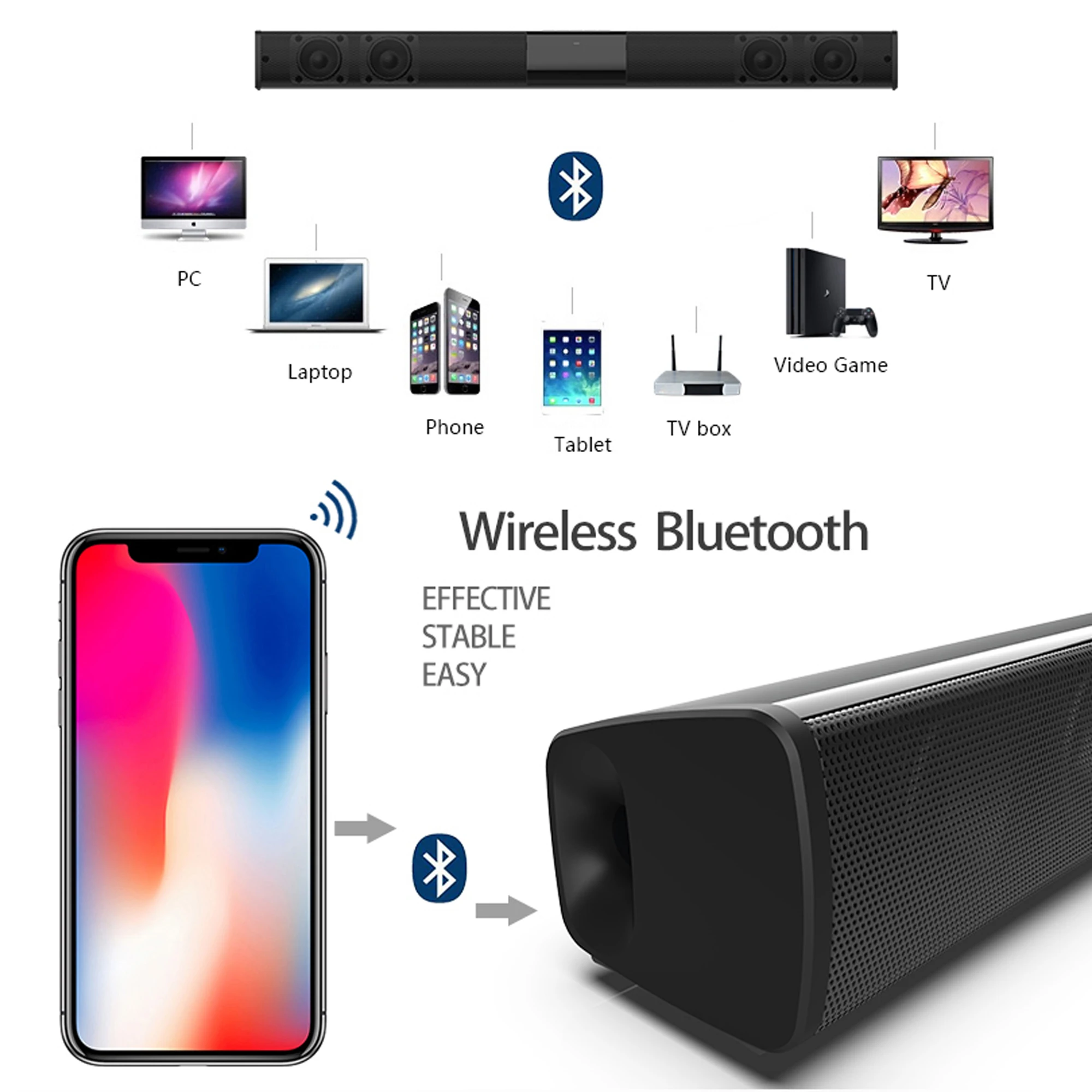 แถบเสียงพลังสูง40W สำหรับทีวีค - Home Bar And Theater บทวิจารณ์และราคา
