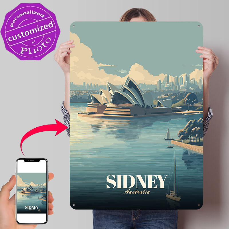 ป้ายโลหะพิมพ์ลาย 3 มิติ แบบย้อ - Home Bar Sydney บทวิจารณ์และราคา
