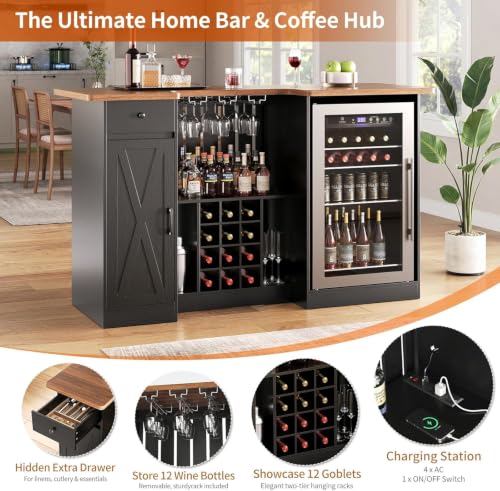 ตู้บาร์สำหรับบ้านขนาด 72 นิ้ว  - Home Bar And Fridge บทวิจารณ์และราคา