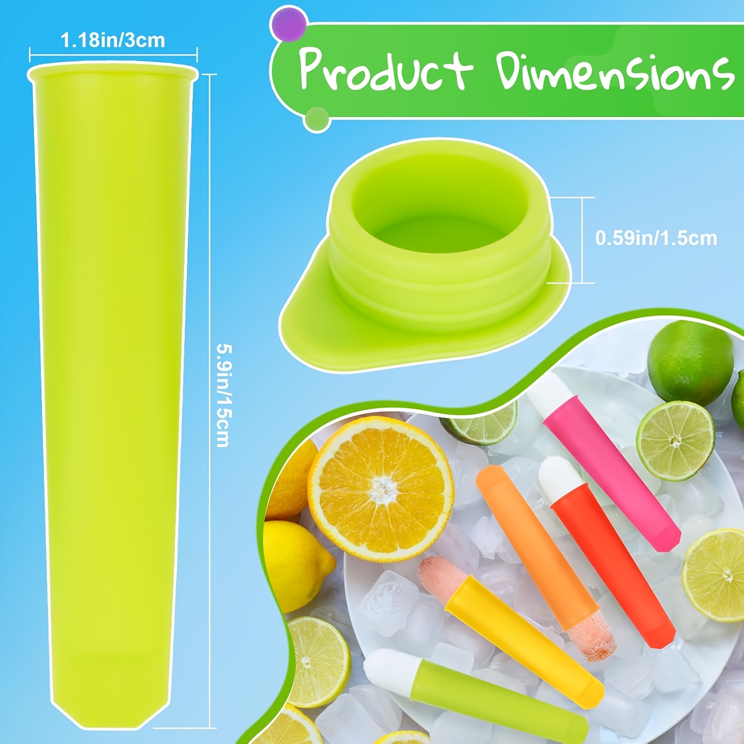 แม่พิมพ์ไอศกรีมซิลิโคนแบบใช้ซ้ - Citrus Juicer Bar บทวิจารณ์และราคา