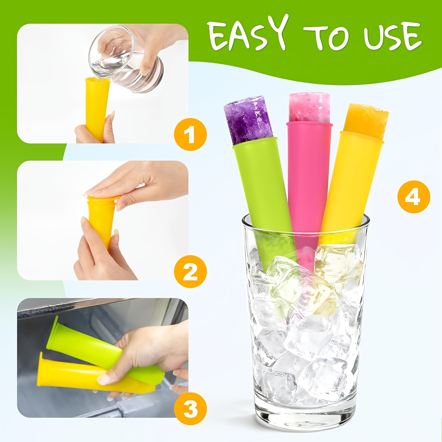 แม่พิมพ์ไอศกรีมซิลิโคนแบบใช้ซ้ - Citrus Juicer Bar บทวิจารณ์และราคา