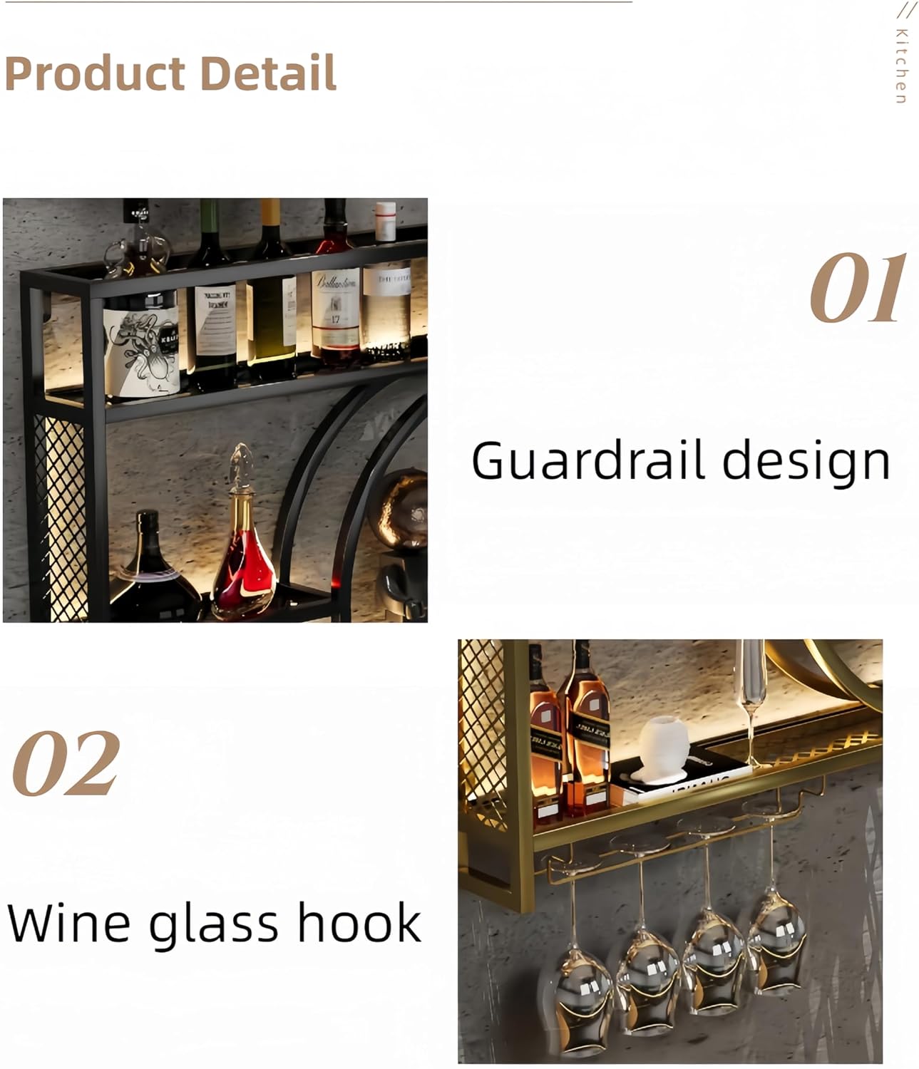 ชั้นวางไวน์ติดผนังโลหะสีดำพร้อ - Home Bar Shelves บทวิจารณ์และราคา