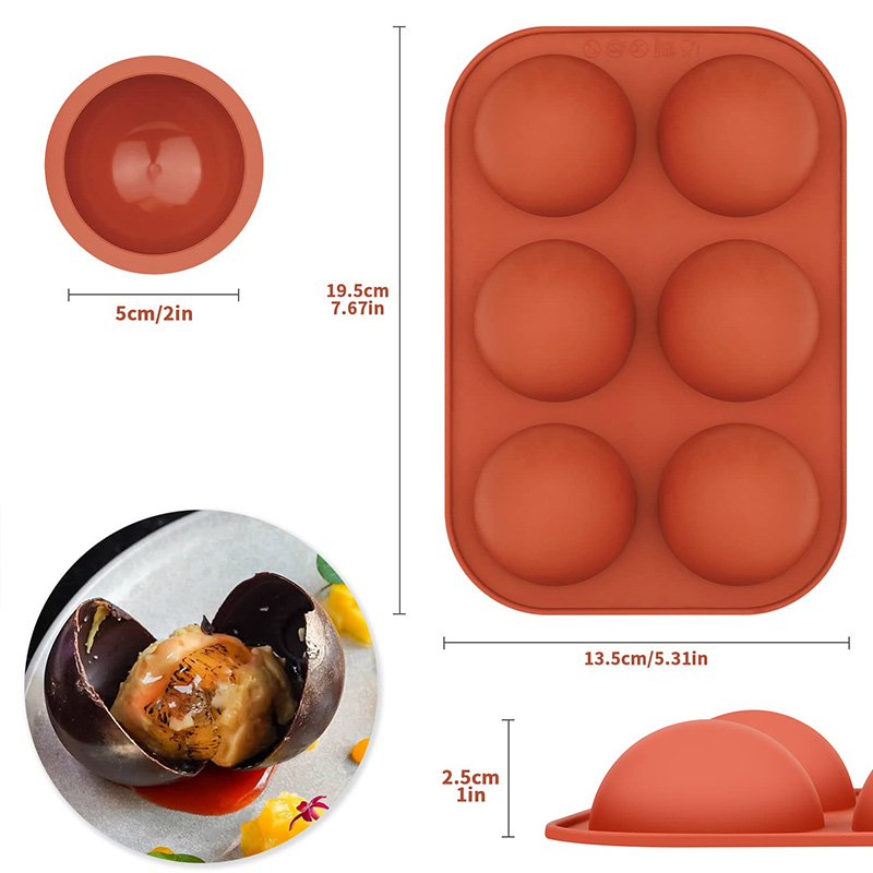 6 ฟันผุครึ่งวงกลมแม่พิมพ์ซิลิโ - Ice Mold Sphere บทวิจารณ์และราคา