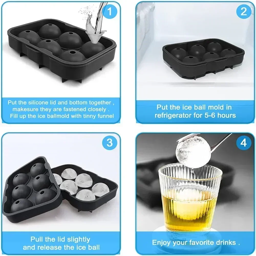 แม่พิมพ์น้ำแข็งทรงกลม 6 ช่อง ซ - Ice Mold Sphere บทวิจารณ์และราคา