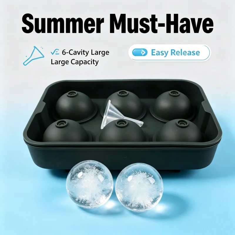 แม่พิมพ์น้ำแข็งทรงกลม 6 ช่อง ซ - Ice Mold Sphere บทวิจารณ์และราคา