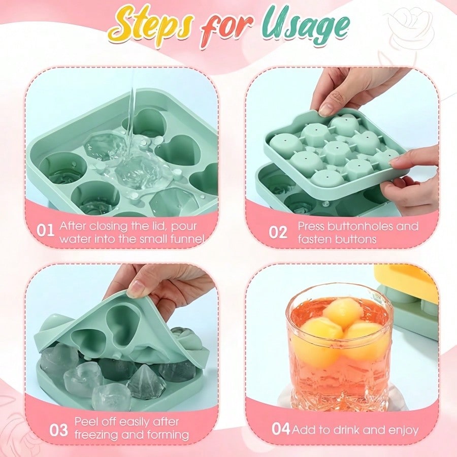 แม่พิมพ์น้ำแข็งรูปหัวใจดอกกุหล - Citrus Juicer Bar บทวิจารณ์และราคา