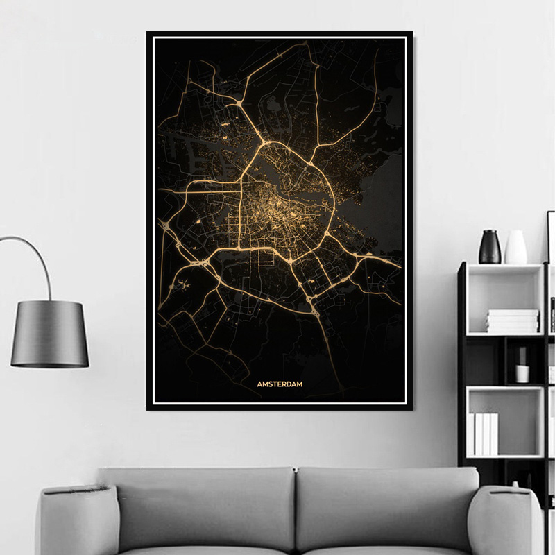 โปสเตอร์พิมพ์อัมสเตอร์ดัมโตเกี - Home Barcelona บทวิจารณ์และราคา