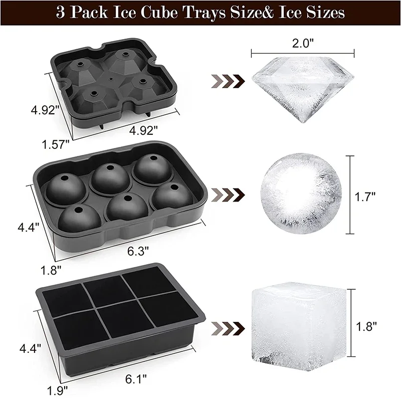 ถาดน้ําแข็งขนาดใหญ่ซิลิโคน ICE - Ice Mold Sphere บทวิจารณ์และราคา
